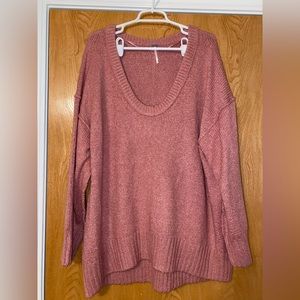 Pink Free People Sweater
